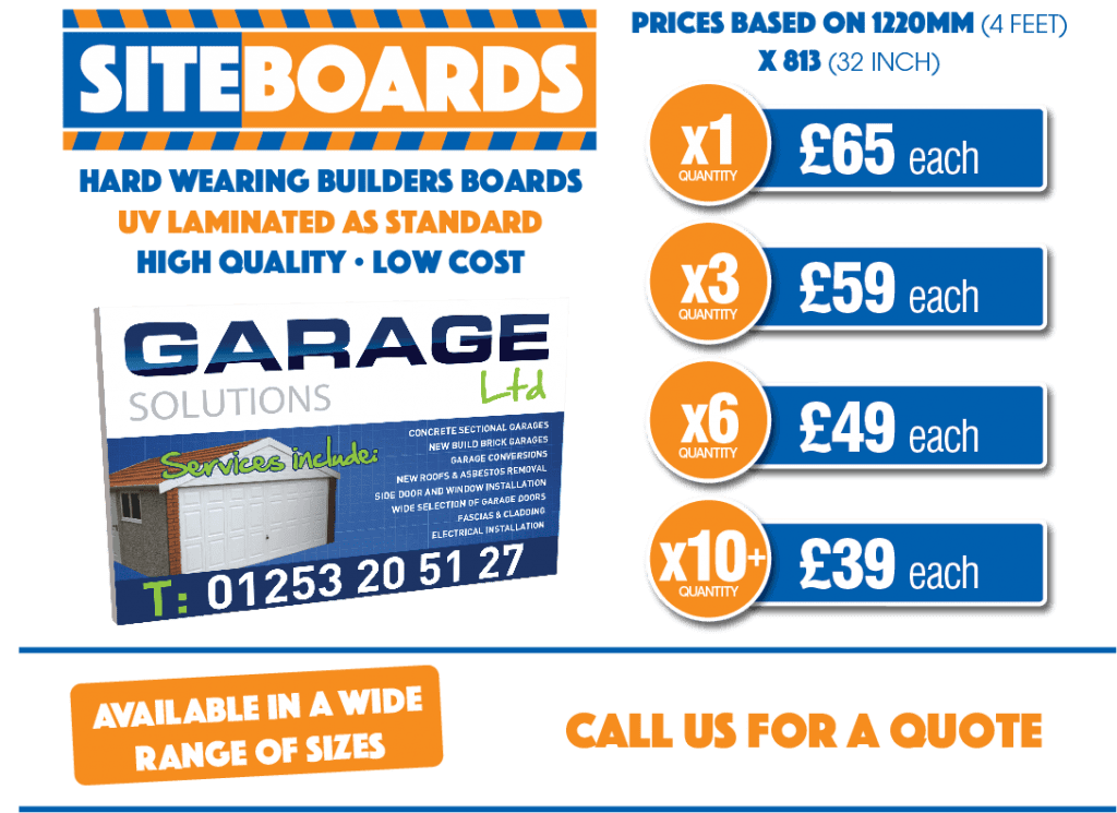 Site Boards Construction Signs Full Colour Printed