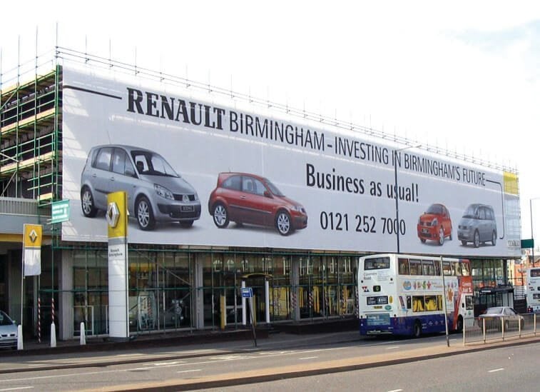 Building Wrap Mesh Banners Trade pricing from £9.50 sqm