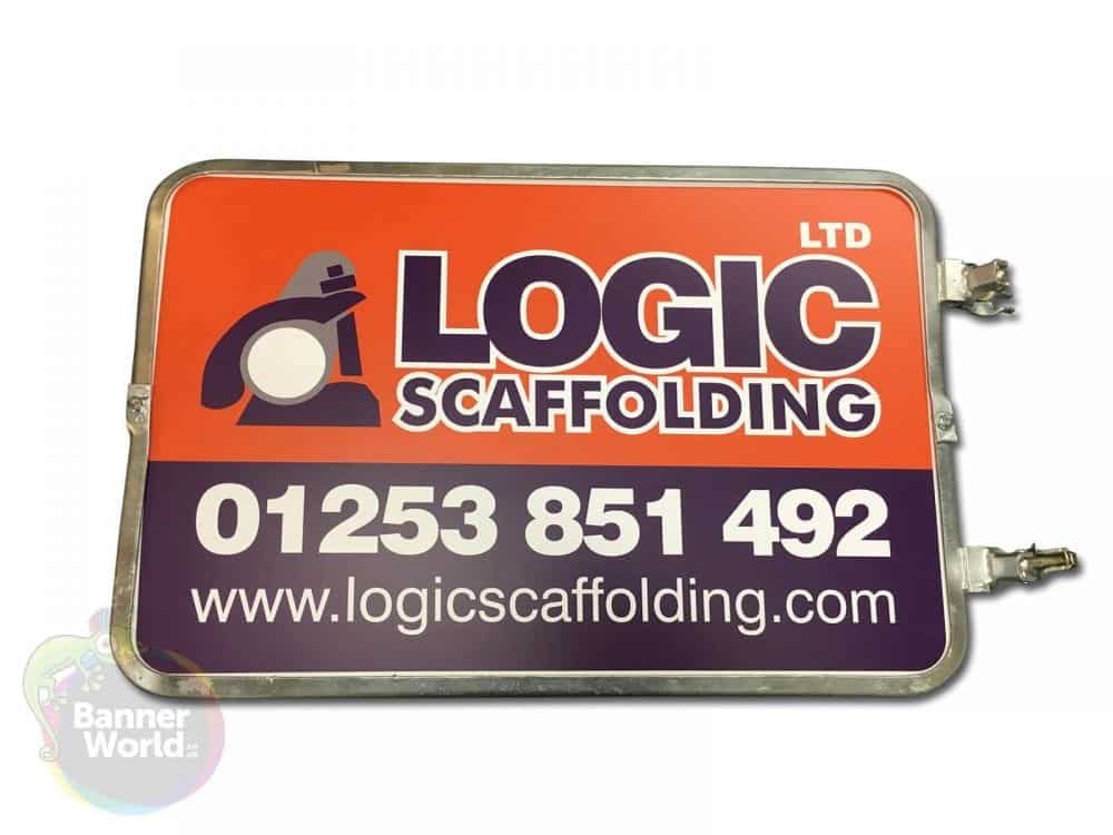Scaffold Sign and Frame