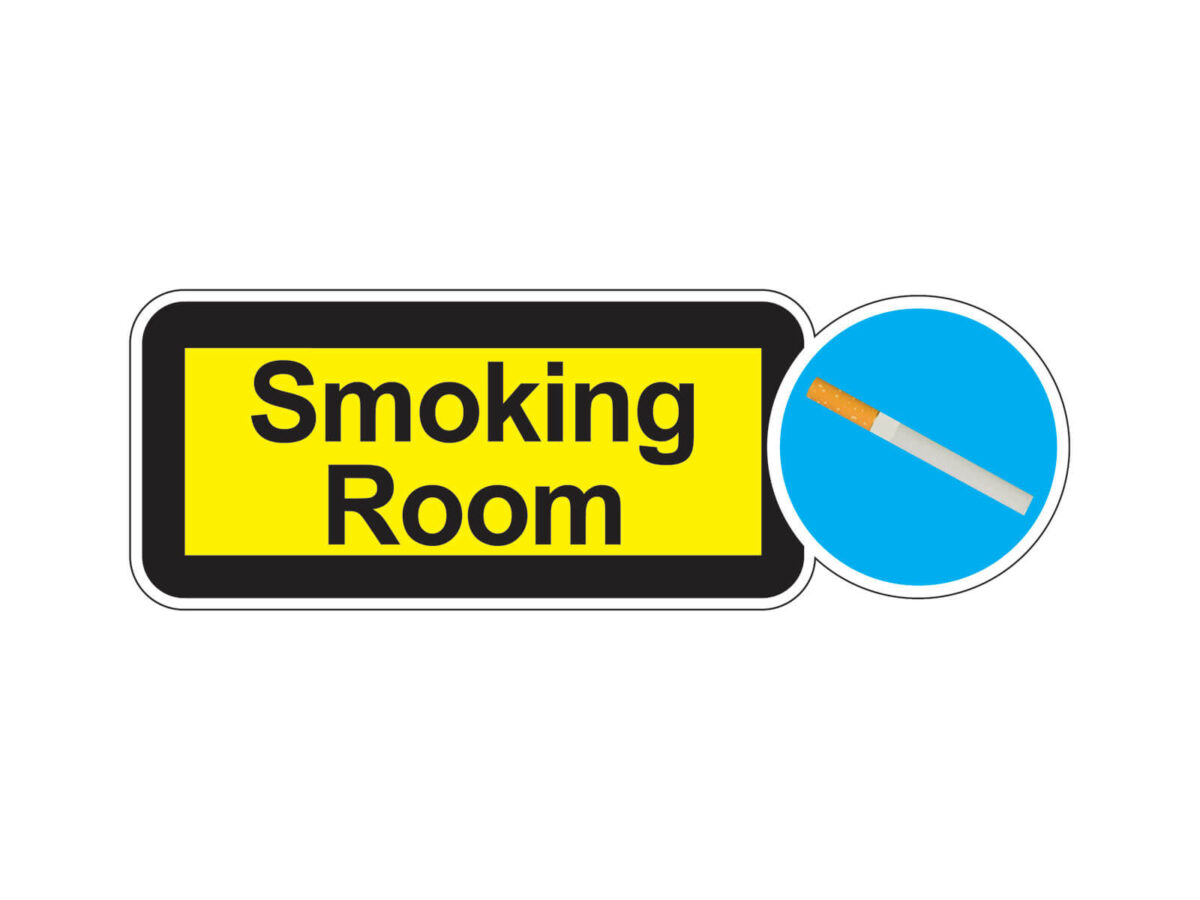 Smoking Room Signage For Dementia and Alzheimers Care