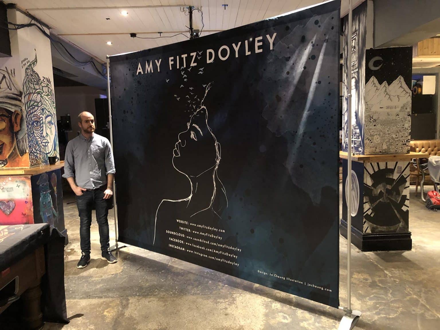 Backdrop Stand Maxi - 3m x 2m Stand with Custom Printed Backdrop