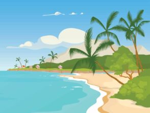 Beach Dementia Friendly Wall Mural