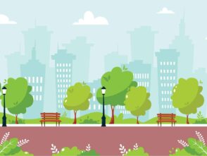 City Skyline Dementia Friendly Wall Mural