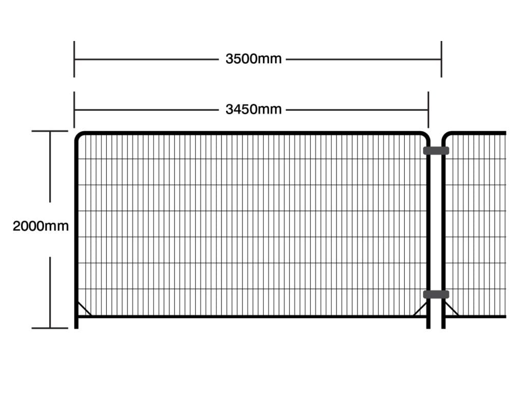 Heras fence panel size