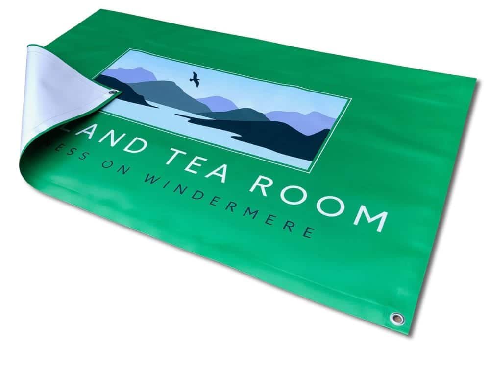 Single sided oustide seating area banner