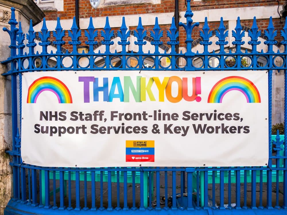Thank you NHS custom banner