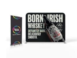 Fabric wall and roller banner