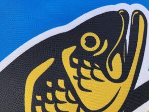 Fabric cafe banner with pole pocket and eyelets