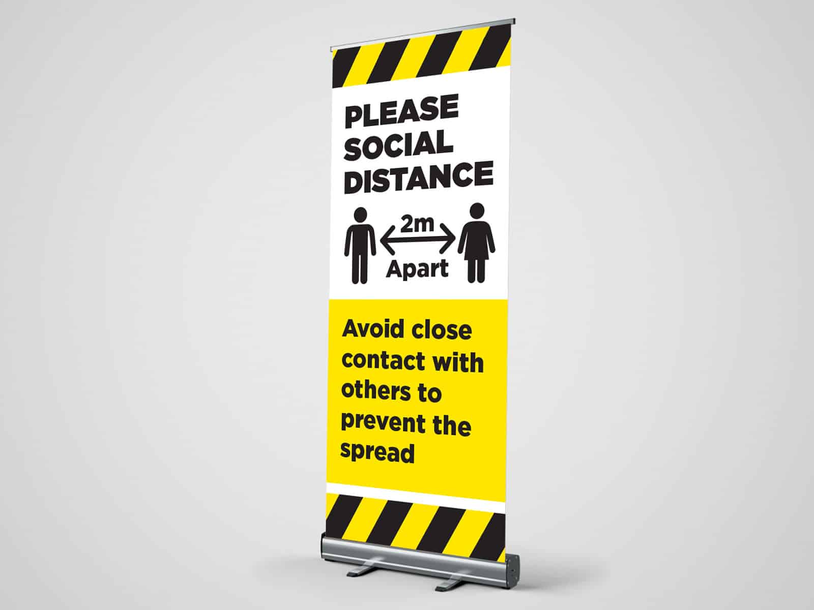 Stop The Spread Social Distancing Pull-Up Banner 