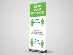 Keep Your Distance Roller Banner