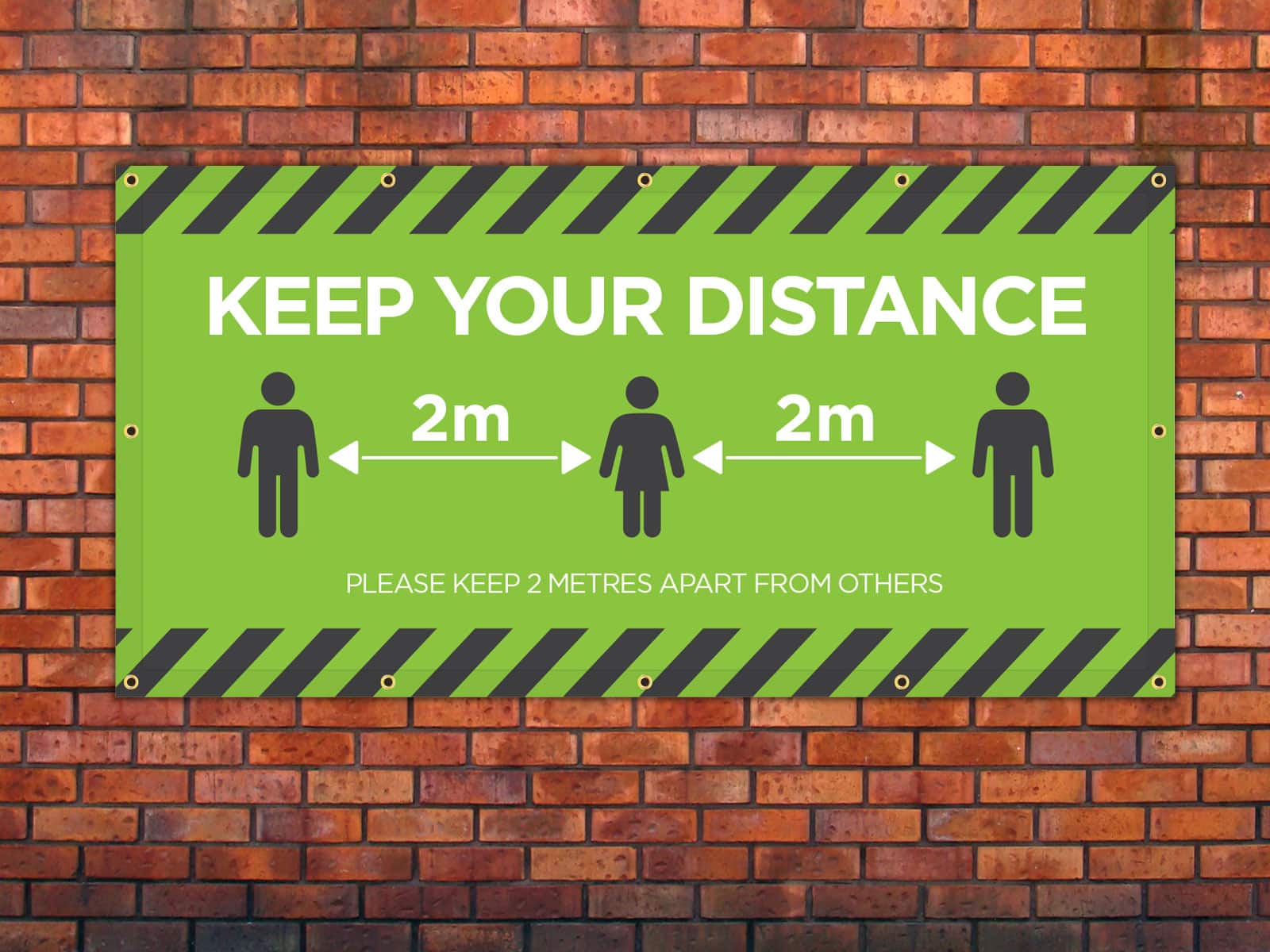 Keep Your Distance Social Distancing 2 Metres Apart Sign BANNER PVC waterproof 