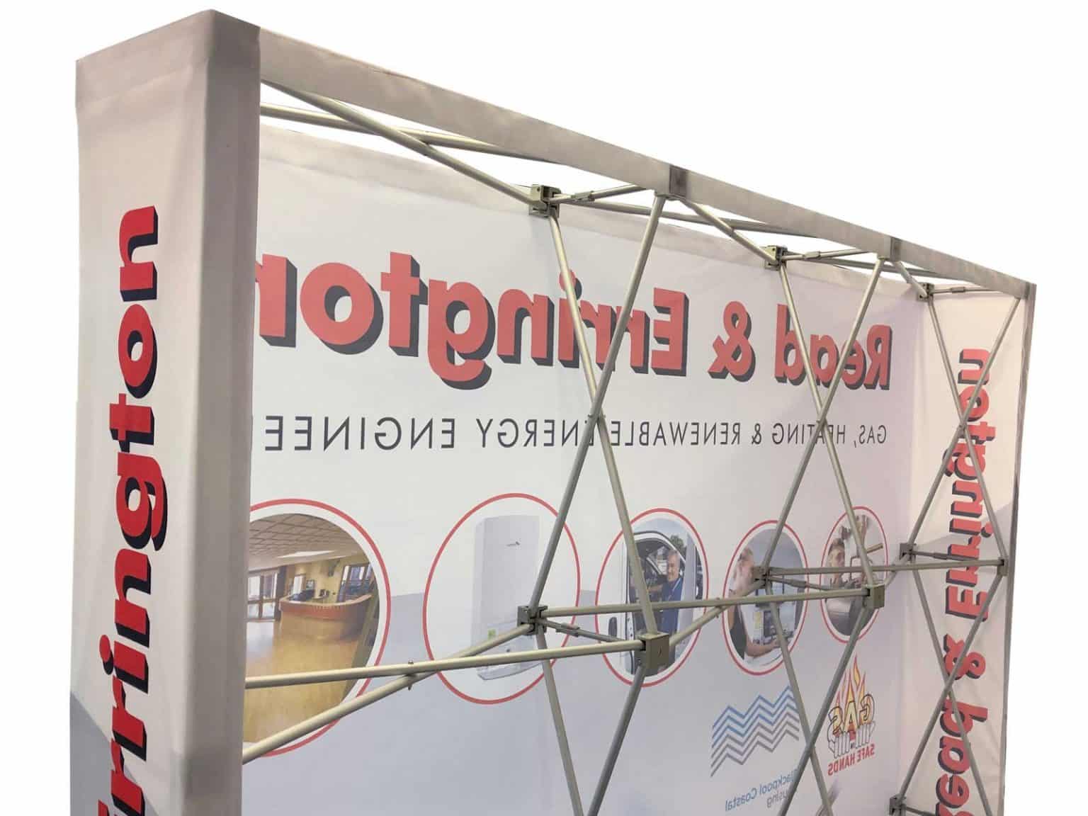 Fabric Backdrop Stand Custom Printed PopUp in seconds