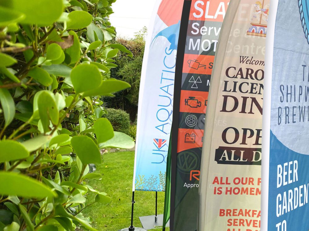 petrol station flags