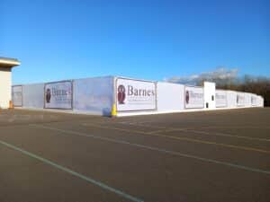 Mesh fence banners for heras fences