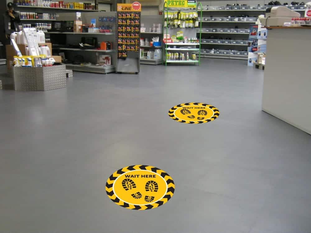 Supermarket floor graphics